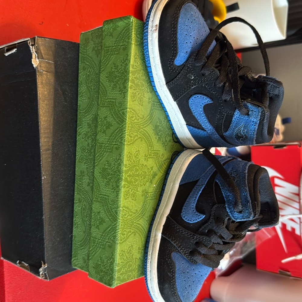 Suede blue n black toddler 5c Jordan 1